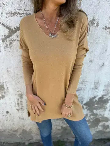 Leona™ | Relaxed V-Neck Knit Tunic